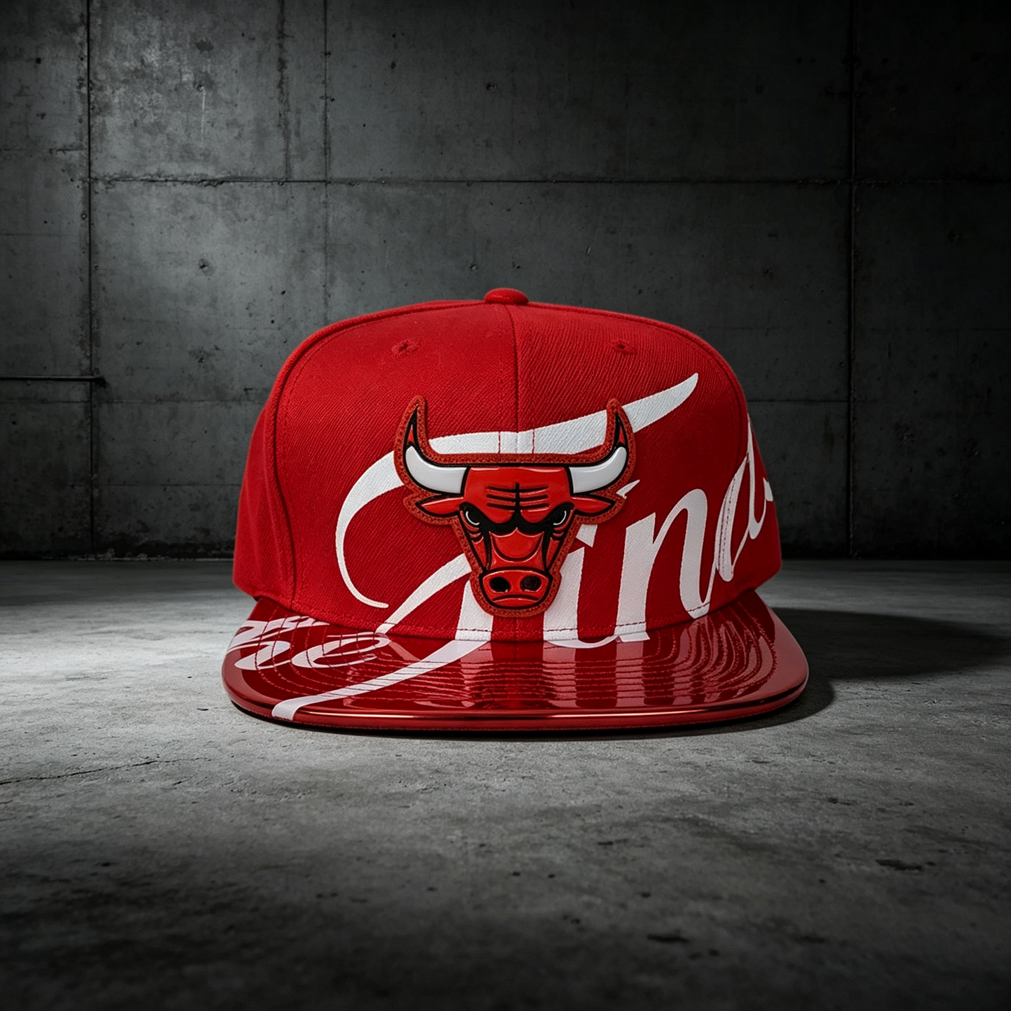 Mitchell & Ness Chicago Bulls Final Edition Metallic Red Baseball Cap
