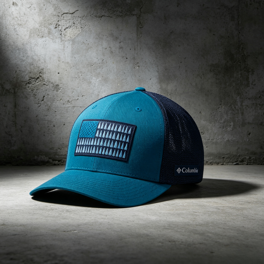 Columbia Mesh Tree Flag Ball Cap