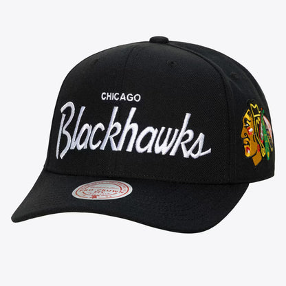 Chicago Blackhawks Black Head Coach Pro Crown Snapback Hat