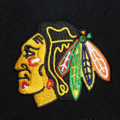 Chicago Blackhawks Black Head Coach Pro Crown Snapback Hat