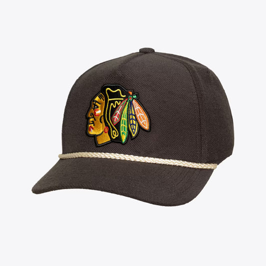 Chicago Blackhawks Charcoal Heritage Hues Pro Pinch Snapback Hat