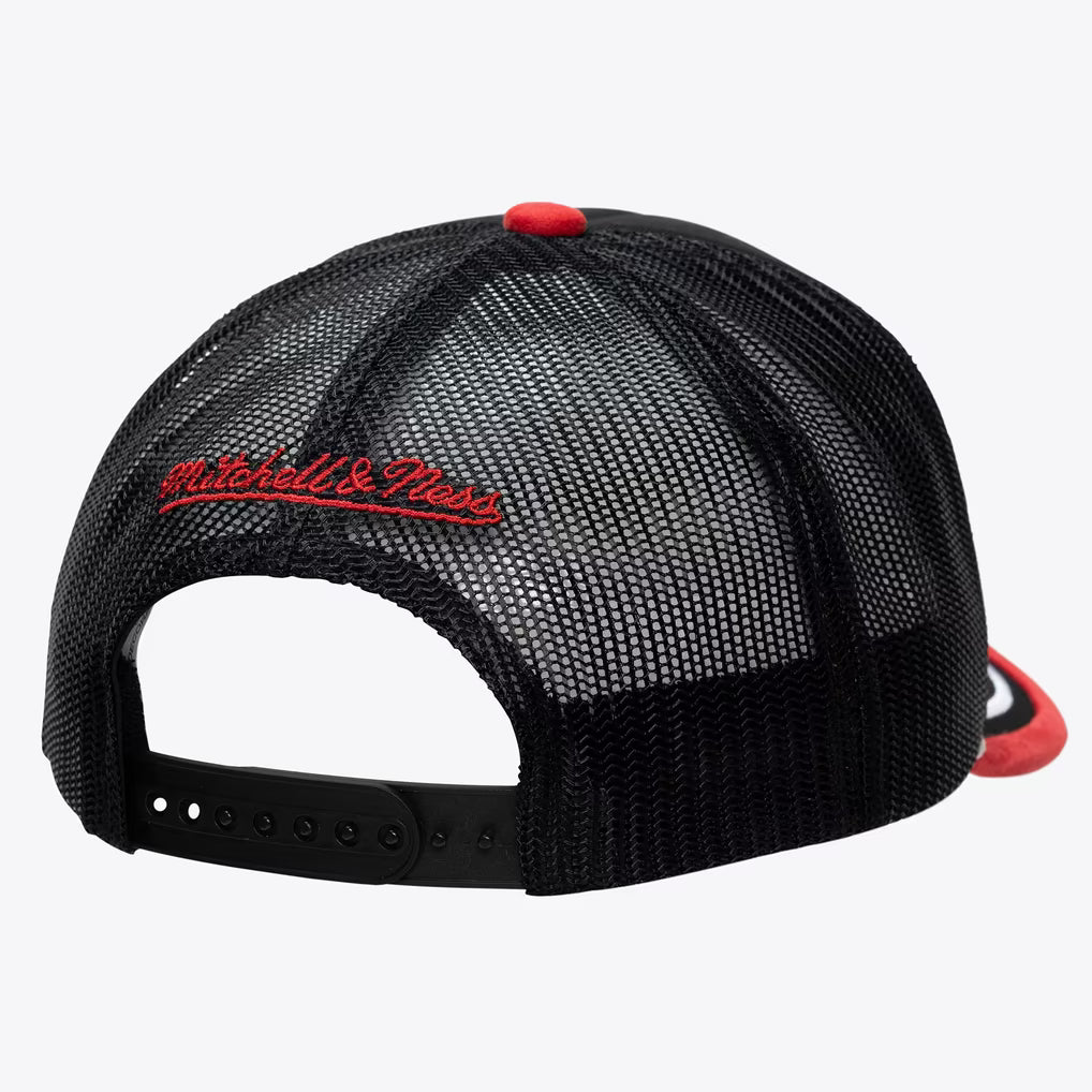 Chicago Bulls M&N x LRG Black Hardwood Classics Wild Art Trucker Adjustable Hat