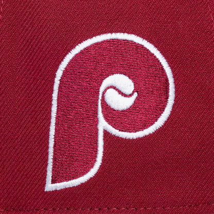 Philadelphia Phillies Burgundy Cooperstown Head Coach Pro Crown Snapback Hat