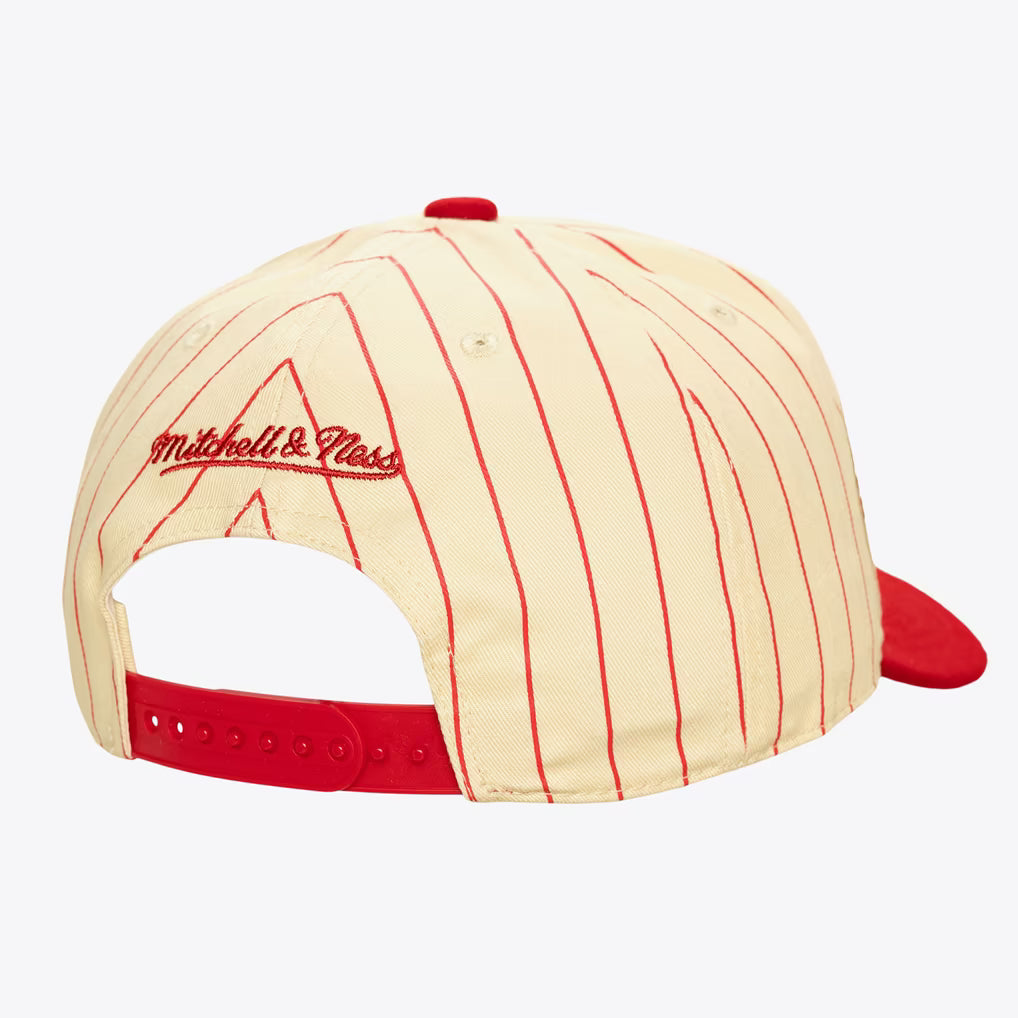 Philadelphia Phillies Cream/Red Cooperstown Golden Era Stripe Pro Pinch Snapback Hat