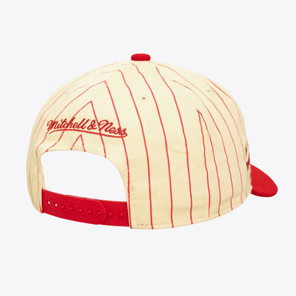 Chicago Blackhawks Cream/Red Retro Roots Stripe Pro Pinch Snapback Hat