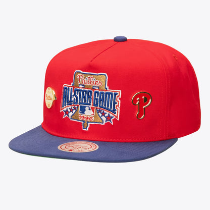Philadelphia Phillies 1996 MLB All-Star Game Red/Royal Cooperstown Pinner Deadstock Caddy Snapback Hat